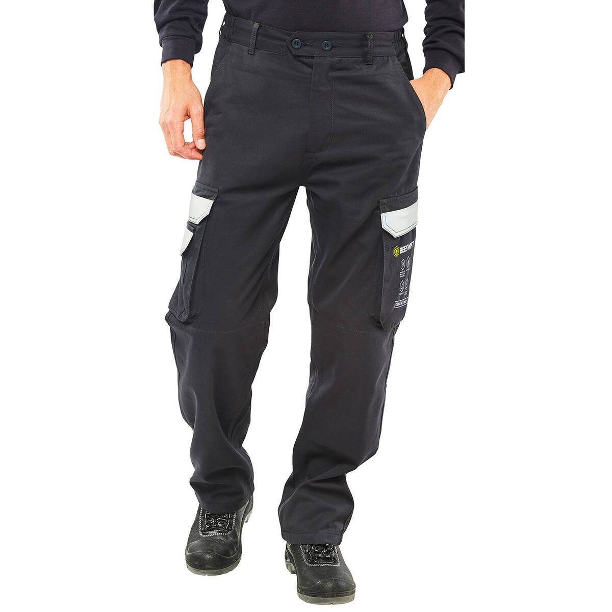 Navy FR Arc Trousers - Azured - Arc Compliant Clothing - Lapwing UK