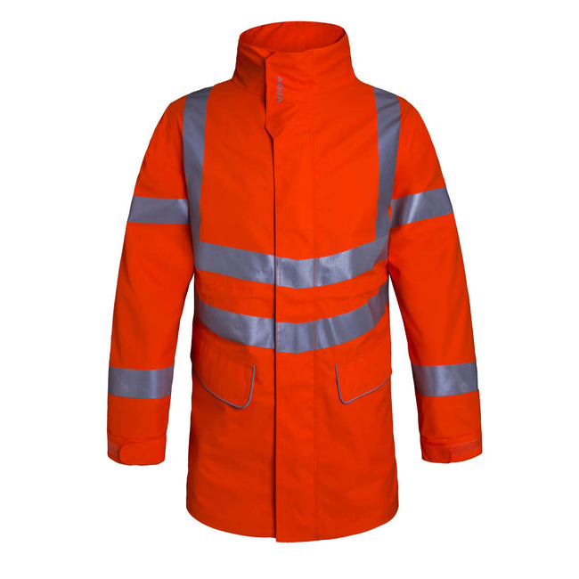 Aqua Hi-Vis Ripstop Breathable Jacket- Orange - Lapwing UK - CLOTHING - Lapwing UK
