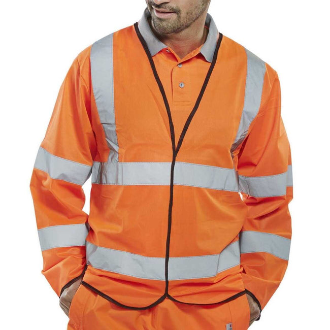 Class 3 Orange Hi Vis Long Sleeved Waistcoat - Azured - General Hi Vis - Lapwing UK