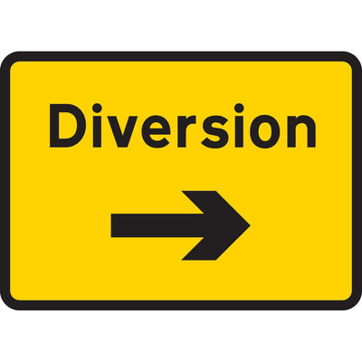 Plastic Road Sign: Diversion Right Arrow - Lapwing UK - Traffic Management - Lapwing UK