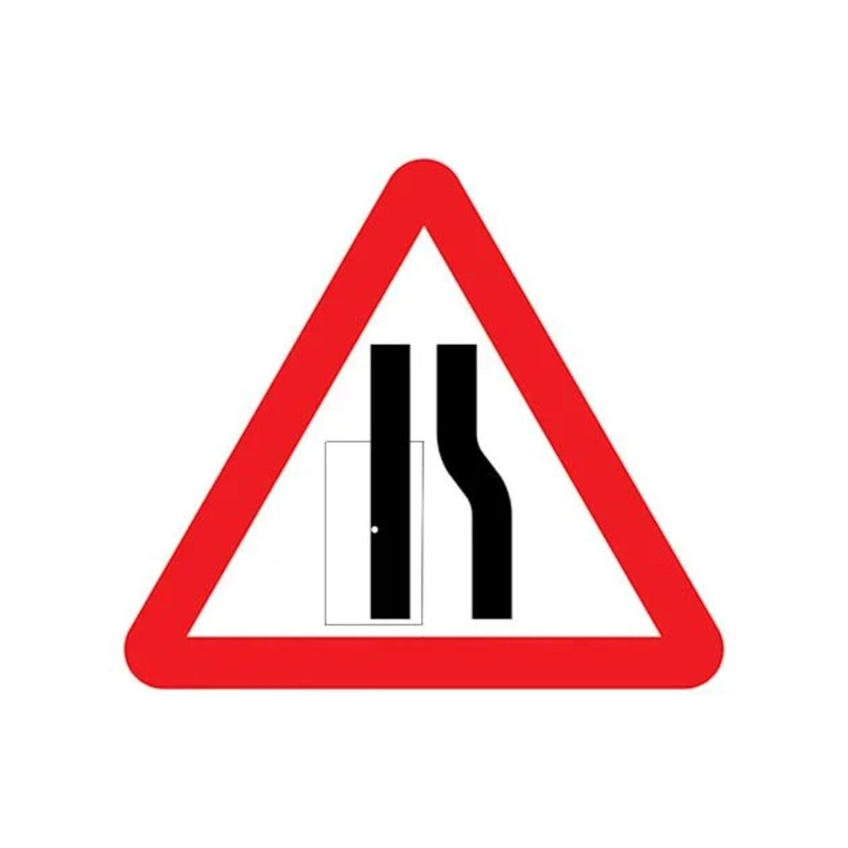 Plastic Road Sign: Road Narrows Reversible Sign - Lapwing UK - Traffic Management - Lapwing UK