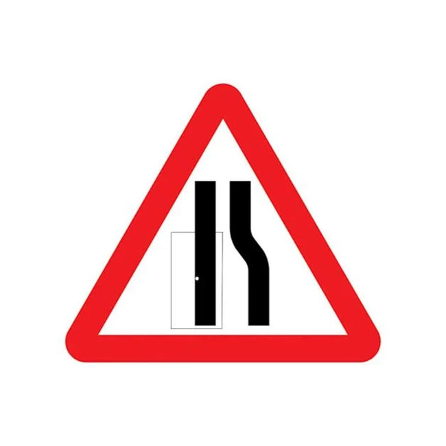 Plastic Road Sign: Road Narrows Reversible Sign - Lapwing UK - Traffic Management - Lapwing UK