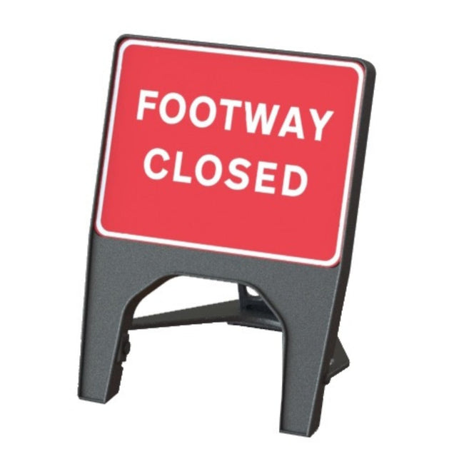 Plastic Road Sign - Footway Closed - Orbit - Temporary Road Signs - Lapwing UK