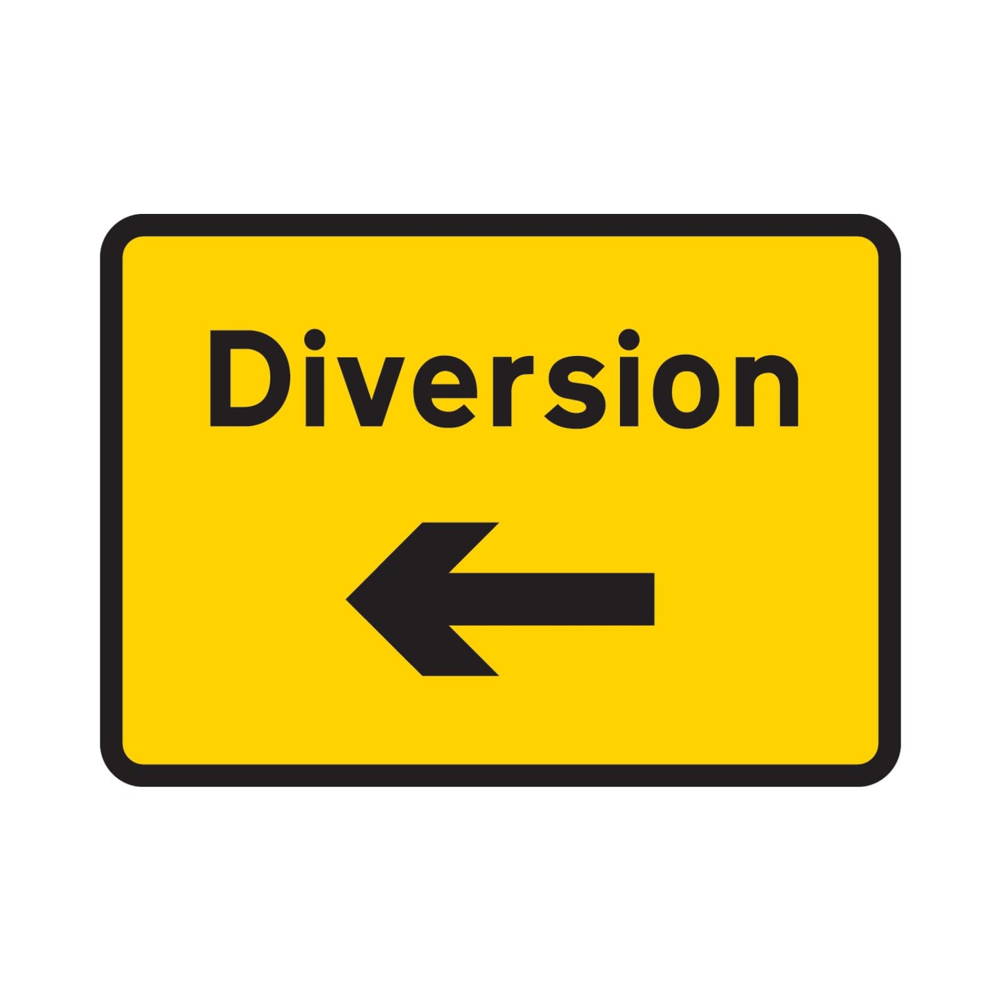 Plastic Road Sign: Diversion Left Arrow - Lapwing UK - Traffic Management - Lapwing UK