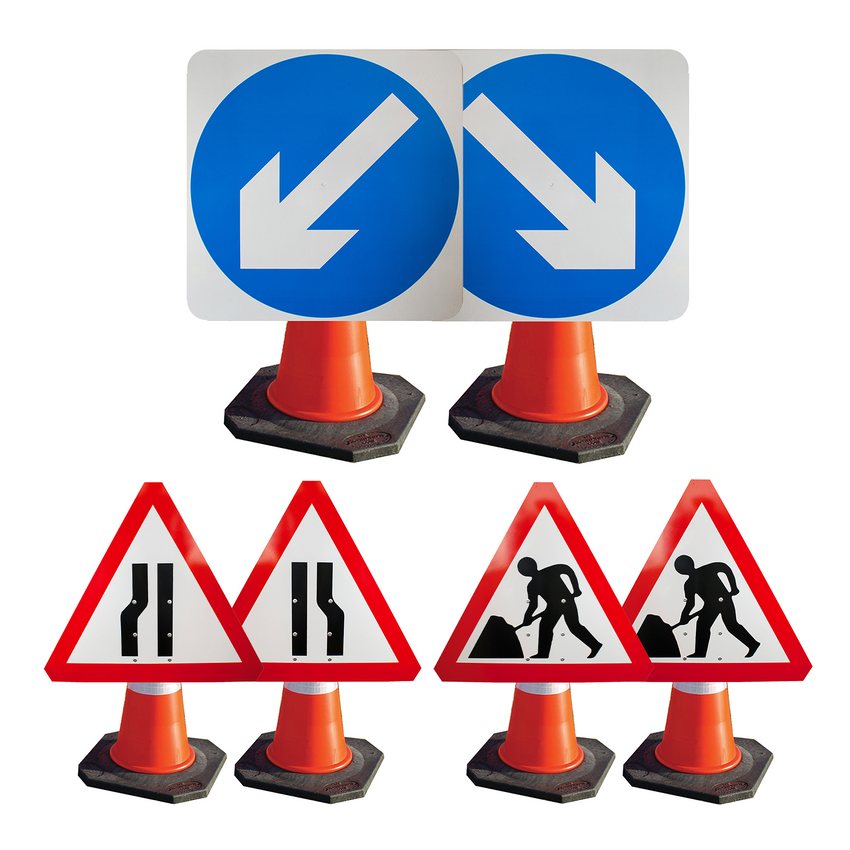 Cone Signs Chapter 8 Bundle Set - Lapwing UK - Traffic Management - Lapwing UK