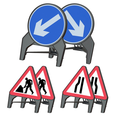 Plastic Road Signs Chapter 8 Bundle Set - Lapwing UK - Traffic Management - Lapwing UK